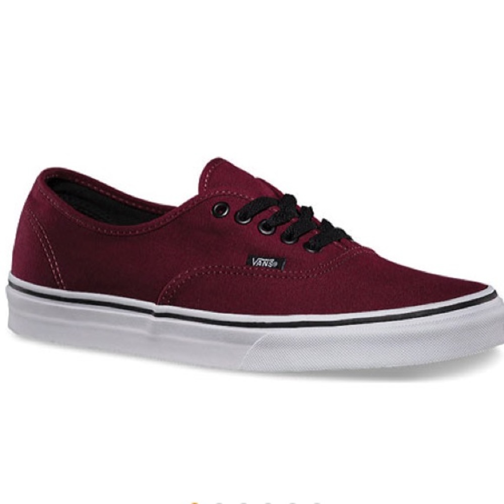 Maroon vans, like new.